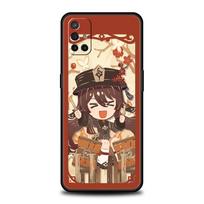 Cute Genshin Impact For OnePlus 10 Pro 9 8T 8 Nord N10 7 7T 9R Phone Case For 1+ Nord 2T CE 2 N100 N200 Z 5G Soft Black Cover OnePlus 9 beige