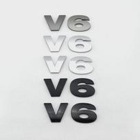 ABS HSE V6 V8 logotipo raidės Bagažinės ženklelio emblema Automobilio lipdukas Auto bagažinės dangčio lipdukai, skirti Lan-dRover R-angeRover Di-scovery Defen-der Velar LR4 LR2 LR3 SV V6 sidabras