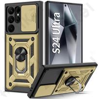 Dėklas, skirtas Samsung S24 S23 S22 Ultra S21 S20 FE Galaxy A25 A35 A54 A14 5G fotoaparato objektyvo dangtelis telefono žiedo stovas, šarvai, pasukamas dangtelis Samsung A14 5G 4G auksas