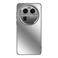 For Oppo Find X7 X6 Pro Ultra Metal lens all inclusive Protector Straight Edge Back Plating PC Matte Frosted Anti fingerprint Bumper Cover Case Shell Find X7 sidabras