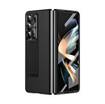 Oda Samsung Galaxy Fold 6 5 4 3 dėklui Plonas Kietas Stovas Apsauginė Plėvelė Dangtelis Stovas Metalinis Laikiklis Atsparus Smūgiams Prabangus Fold 6 Only Case(No Pen) juoda