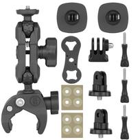 Motorcycle Rail Mount Clamp Convenient 360degree Round Mount for Action Cameras Phones on Bikes Easy to Install