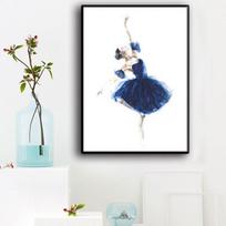 Ballet Dancing Girls Picture Nordic Home Decor Canvas Art Painting Wall Art Print Drawing Poster Figure Painting for Living Room No Frame 21*30cm No Frame