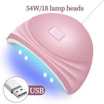 Profesionali Nagų Salono Džiovinimo Lempa Manikiūro UV Nagų Džiovintuvas Gelio Nagų Lako Kietinimui Su USB Išmaniuoju Laikmačiu Saulės Šviesa Nagų Dailė gray
