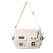 Men Nylon Crossbody Bags for Women Messenger Bag Girls School Book Bags Youth Canvas Handbags Shoulder Bag Sac Bolsas No astronaut doll white