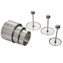 Cold Dish Mold Corrosion-resistant Anti-rust Round with Push Board Plating Stainless Steel Dish Shaping Mold Hotel Accessories B