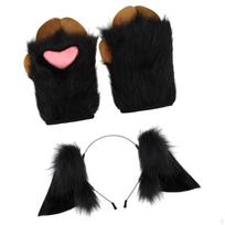 Animal Ears Headband Paw Gloves Cosplay Props for Graduation Ceremony Easter juoda