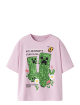 Name It - Nkfjylda Minecraft Ss Nreg Top Box Bio - Marškinėliai trumpomis rankovėmis - Rožinė