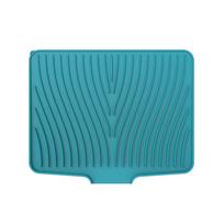 Silicone Dish Drying Mat Drain Pad Kitchen Pans Tableware Coaster glasses home žalia