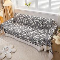Viso dangčio vaflinis sofos užvalkalas Paprastas sofos rankšluostis, viengubas medvilninis siūlas antklodė sofa dulkių dangtelis pagalvėlės užvalkalas 180*130cm gray
