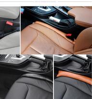 Linksmas universalus automobilio odinis automobilio sėdynės užpildas pilka