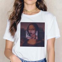 Mona Lisa T-Shirt for Fashion Female Vintage T-Shirt 90s Women hip hop Aesthetic S balta