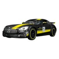 1/24 Benzs-GT GTR lydinio lenktyninio automobilio modelis Metaliniai automobiliai ir žaislinės transporto priemonės Metalo automobilio modelis Simuliuojamas garsas Šviesa Kolekcija Vaikų žaislas Dovana juoda