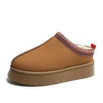Women's Minimalist Snow Boots - Warm Faux Fur Lining, Slip-On Design, Platform Sole for Comfort and Style 38