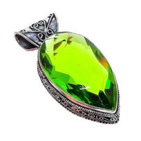 Peridot Gemstone Handmade 925 Sterling Silver Jewelry Pendant 2.17  AH-825 2.2 žalia