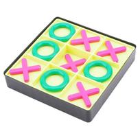1 vnt Noughts and Crosses XO Games Board Aliuminis sulankstomas žaislas Dovanos mokomasis žaislas kūdikiui geltona