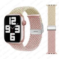 Nailoninis pintas kilpinis dirželis Apple Watch 8 Ultra 7 Band 49mm 41mm 45mm Correa apyrankė IWatch Series 8 7 6 3 4 5 SE 38mm 40mm 42mm 44mm apyrankė 38mm 40mm 41mm žvaigždė/rožinė
