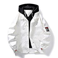 Autumn and Winter Hooded Jacket Men's Hong Kong Style Loose and Breathable Large Size Astronaut Print Couple Coat Men M balta
