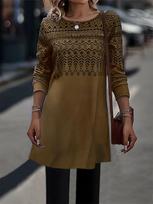 Autumn Winter Street Style Vintage Dress Women Y2k Round Neck Loose Party Dresses Aesthetic Design Sense Casual Clothing New S ruda