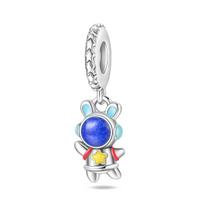 Luminous Astronaut Moon Planet Pendant Beads Diy Jewelry Accessories Bracelet Plated Style