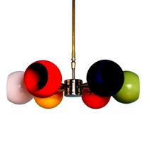 Žalvarinė lempa Pinwheel Eyeball Shades lubų pakabukas | Rankų darbo modernus Sputnik sietynas valgomajam | Unikalus pakabinamas šviestuvas 16" Diameter sidabras