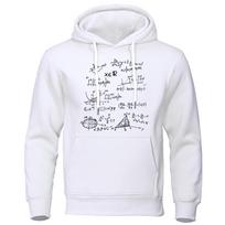 Mathematical Formula Print Hoodie Vintage Oversize Clothes Fashion Harajuku Tracksuit Comfortable All-Match Hoodies For Women S white