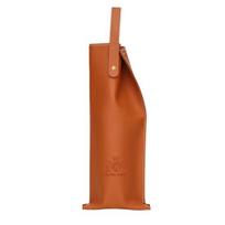 Wine Bag Elegant Stylish Champagne Wine Bottles Tote Carrier Fake Leather Wine Packaging Bag for Home Party orange