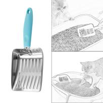 Cat Litter Sand Scoop Pet Cleaning Tools Portable Kitty Metal Kitten Waste Lifter for Rabbits juoda