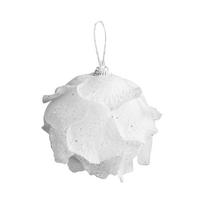 Kalėdų rutulys Baltas Žiedlapis Ornamentas Lipni pudra Kalėdų eglutė Pakabukas Atmosferos Išdėstymas Priedai Dekoracija One Size white