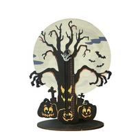 Halloween Advent Calendar Wooden  Dead Tree Shape Holiday Countdown Ornaments Home Decoration One Size juoda