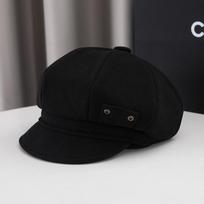 Women's Multifunctional Octagonal Hat, Newsboy Beret Hat, Embossed Pleated Newsboy Hat ONE SIZE juoda