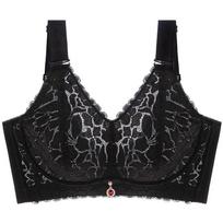 Ultra-thin Non-sponge Bra Large Size Cup Underwear Large Breasts Show Small and Thin 48/110 gray