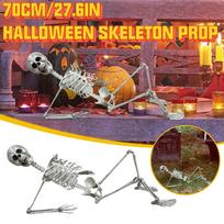 Helovinas 70 cm Skeletas Simuliacija Žmogaus Plastikinis Skeletas Vaiduoklių Namų Rekvizitas Skeleto Dekoracija One Size balta