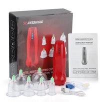 Smart Cupping Massage Instrument Vacuum Chinese Medical Suction Cup Anti Cellulite Meridian Cans Body Scraping Jars Massager raudona