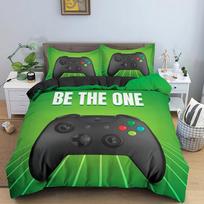 Games Comforter Cover Gamepad Bedding Set for Boys Kids Video Modern Gamer Console Quilt 2 or 3 Pcs Soft Twin Duvet Cover Set 70x133cm 2pcs black