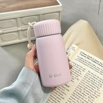 250/400 ml izoliuotas vandens puodelis mažas nešiojamas šildymo izoliacinis virdulys kavos puodelis termo puodelis 250ml rožinė
