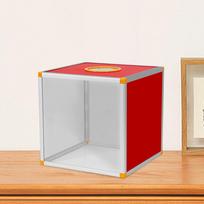 Lucky Draw Box Voting Donation for Annual Meeting Fundraising 35x35x35cm Transparent gray