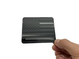 3D Amerikos vėliavos automobilio lipdukai su įgaubtu ir išgaubtu dizainu 1 piece (9*7.5 cm) juoda