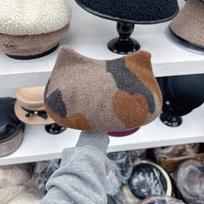 High-quality Wool Woolen Cat Ear Design Berets Cap for Women Show Face Small Autumn Winter Casual Versatile Sweet Painter Hats Head circumference 54-59CM kava