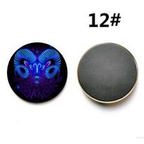 Mieli mados dvylika Zodiako ženklų krištolinio stiklo magnetiniai šaldytuvo lipdukai telefono lipdukai 12