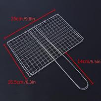 Nešiojamas kepsninės krepšelis BBQ grilio krepšelis Valcuojamas kepimo krepšelis nerūdijančio plieno grilio tinklelis Naudingi kepsninės priedai 25*16.5*14cm
