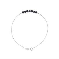 Apyrankė - PERLINEA - 7 gėlavandeniai išauginti perlai 3-4 mm - 9ct Baltas auksas - Ilgis 18 cm - Moteriški balta