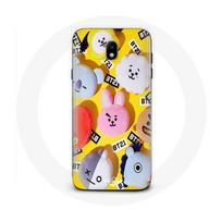 Coque pour Samsung Galaxy J7 2017 BTS Bangtan Sonyeondan BT21 Tata Chimmy Cooky Rj Shooky Koya Mang Et Van - Maniacase juoda