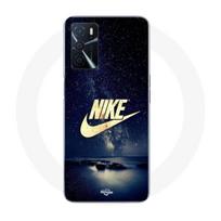 Coque Maniacase pour Oppo A16 nike logo doré nuit étoilé