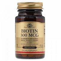 „Solgar“ – biotinas, 300 mcg, 100 tablečių