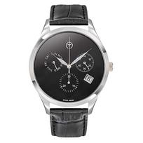 Mathey-Tissot Urban Chronograph Odinis Dirželis Juodas Ciferblatas Kvarcinis H411CHLNM Vyriškas Laikrodis juoda