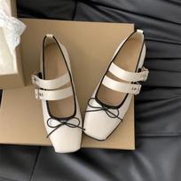fashion Spring Autumn Women Ballet Flats Fashion Butterfly-knot Ladies Outdoor Dress Flats Female Ballerina Shoes 35 smėlis
