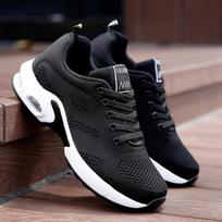 fashion Sneakers Women's Casual Mesh Sports Breathable Tennis Thick Sole Anti Slip Black Fashion Versatile Travel Shoes Designer Shoes 39 juoda