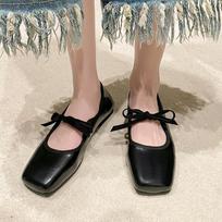 fashion 2024 Spring Women's Ballet Flats Fashionable and Elegant Cross Strap Shoes for Women Comfortable Soft Sole Shoes for Women 35 juoda