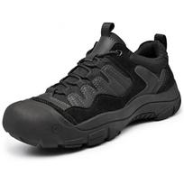 FashionNon-Slip Outdoor Male Sneakers New Suede Leather Treking Footwear for Men Casual Hiking Shoes Travel Climbing Camping Trainers 38 juoda